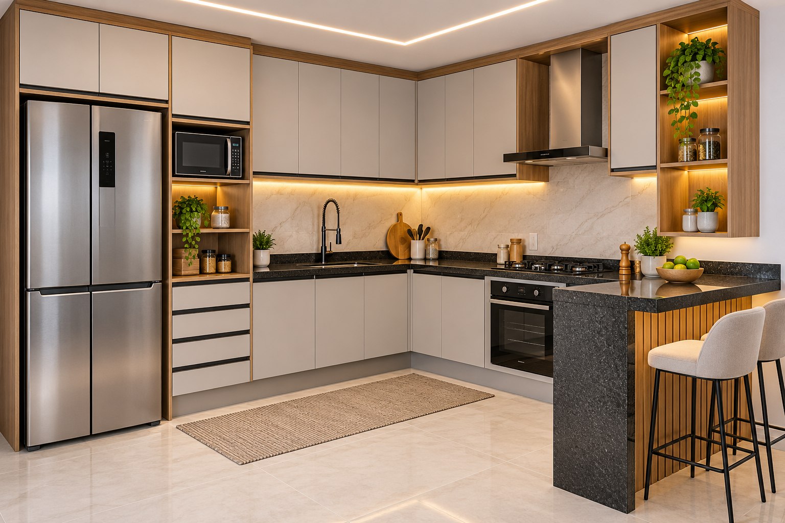 Cozinha planejada moderna FIX HOME BR