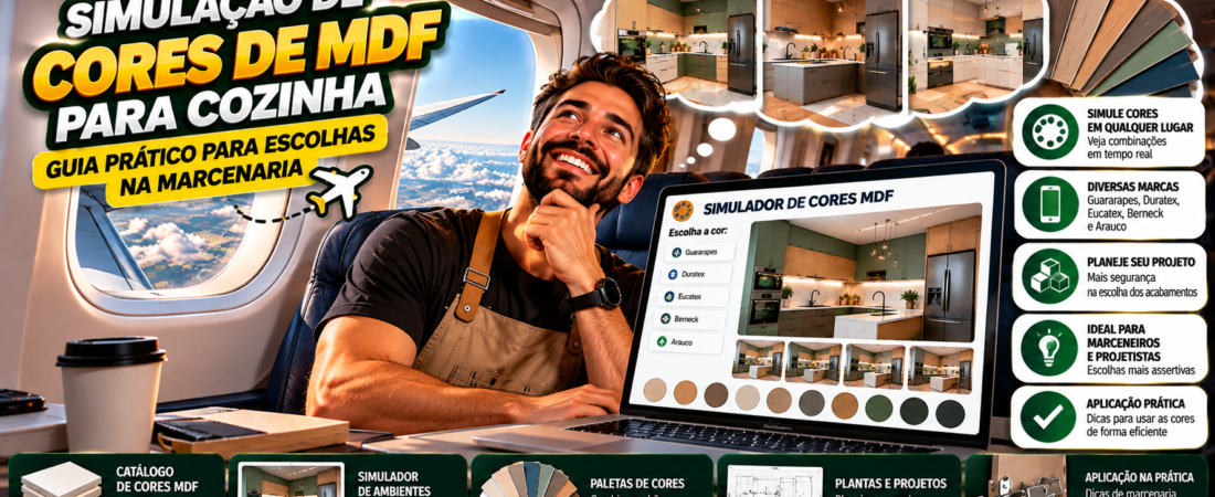 Simulação de Cores de MDF para Cozinha: Guia Prático para Escolhas na Marcenaria