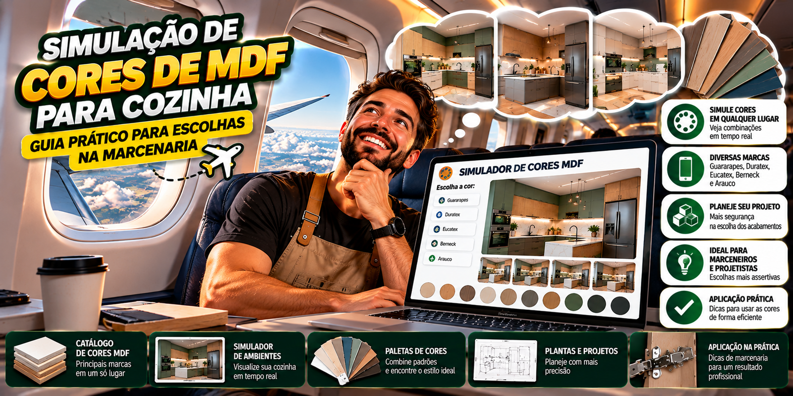 Simulação de Cores de MDF para Cozinha: Guia Prático para Escolhas na Marcenaria
