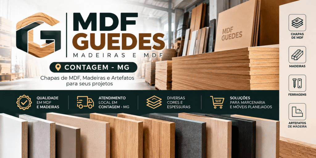 MDF Guedes, madeiras e chapas de MDF em Contagem, Minas Gerais