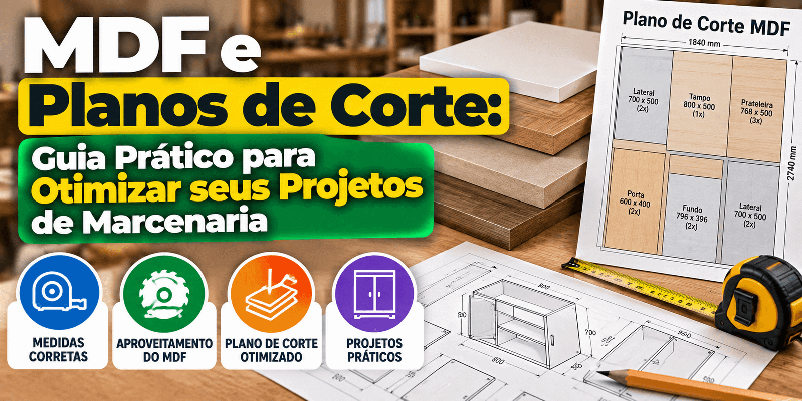 MDF e Planos de Corte: Guia Prático para Otimizar seus Projetos de Marcenaria