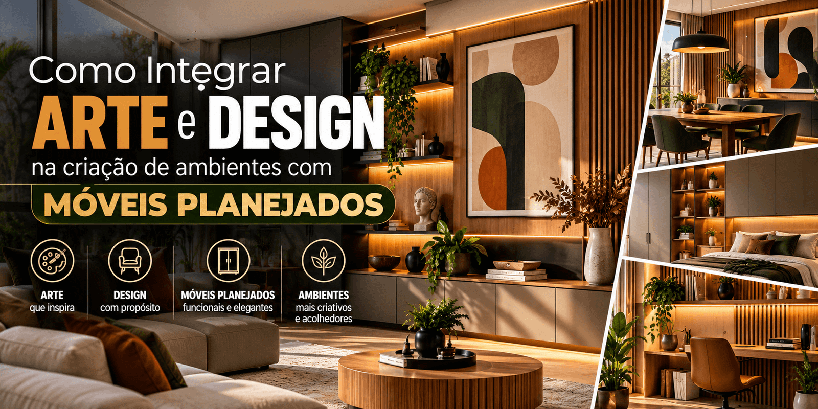 Como Integrar Arte e Design na Criação de Ambientes com Móveis Planejados