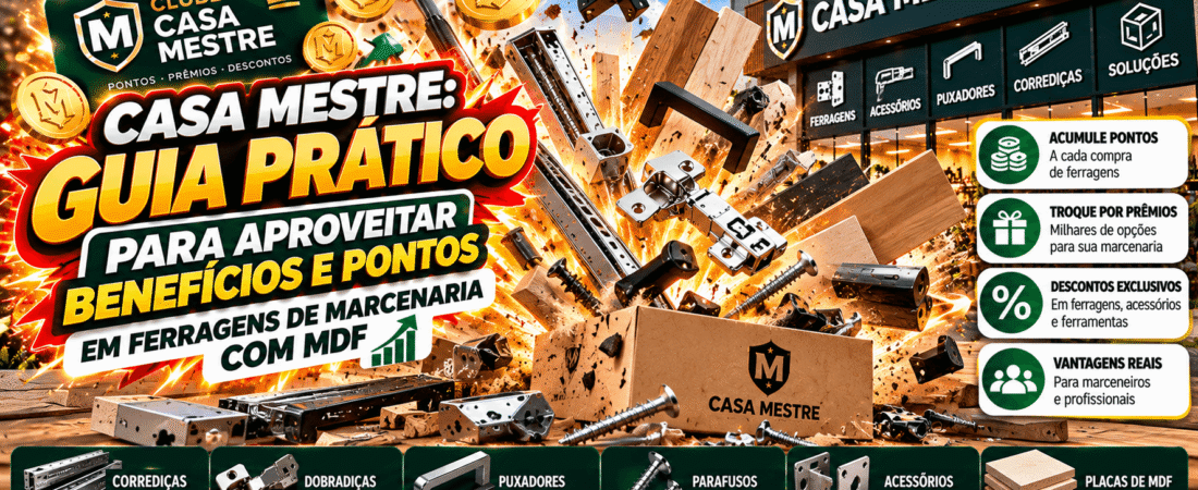 Casa Mestre: Guia Prático para Aproveitar Benefícios e Pontos em Ferragens de Marcenaria com MDF