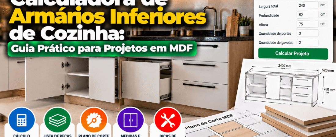 Calculadora de Armários Inferiores de Cozinha: Guia Prático para Projetos em MDF