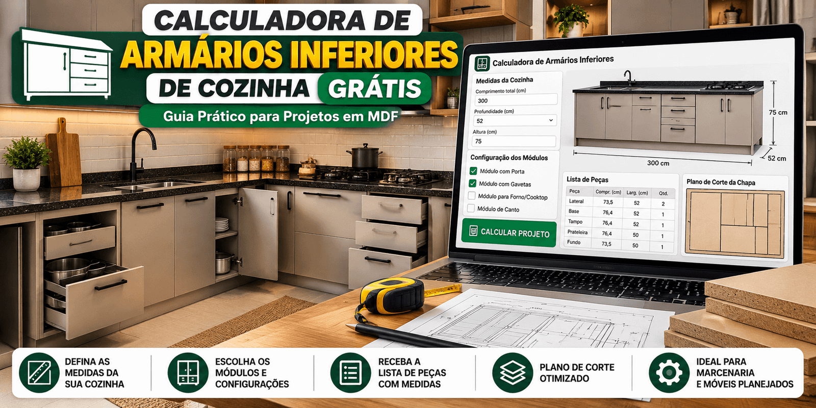 Calculadora de Preço para Móveis Planejados: Como Estimar Custos com MDF e Ferragens de Forma Precisa