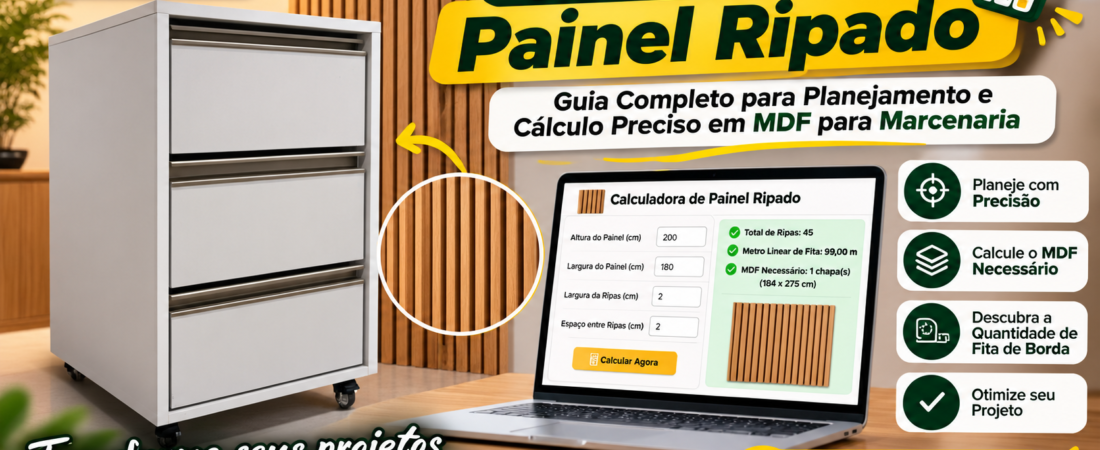 Calculadora de Painel Ripado: Guia Completo para Planejamento e Cálculo Preciso em MDF para Marcenaria