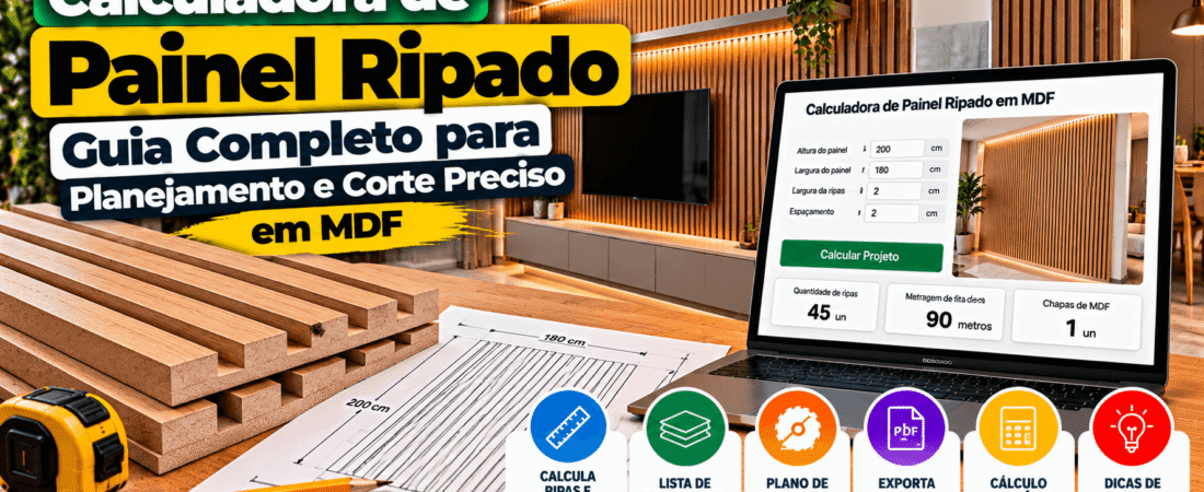 Calculadora de Painel Ripado: Guia Completo para Planejamento e Corte Preciso em MDF