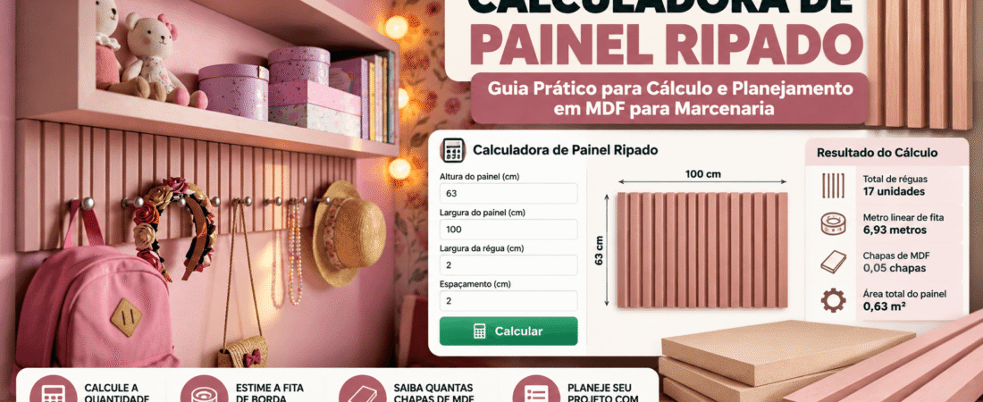 Calculadora de Painel Ripado: Guia Prático para Cálculo e Planejamento em MDF para Marcenaria