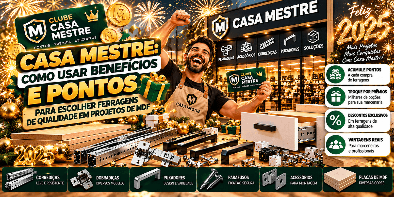 Casa Mestre: Como Usar Benefícios e Pontos para Escolher Ferragens de Qualidade em Projetos de MDF