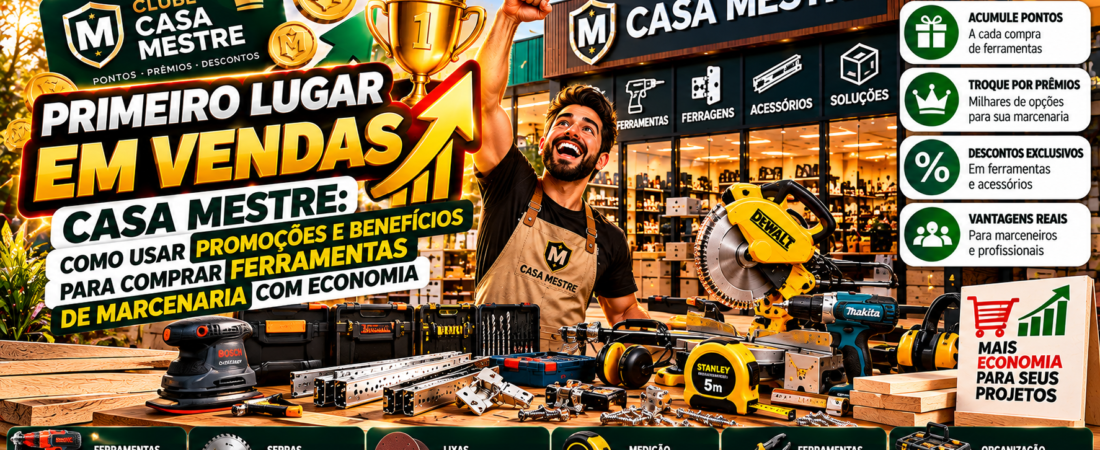 Casa Mestre: Como Usar Promoções e Benefícios para Comprar Ferramentas de Marcenaria com Economia