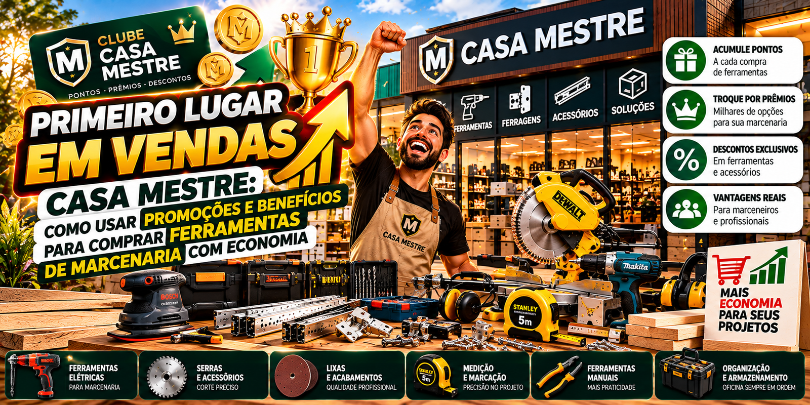 Casa Mestre: Como Usar Promoções e Benefícios para Comprar Ferramentas de Marcenaria com Economia