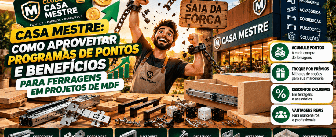 Casa Mestre: Como Aproveitar Programas de Pontos e Benefícios para Ferragens em Projetos de MDF