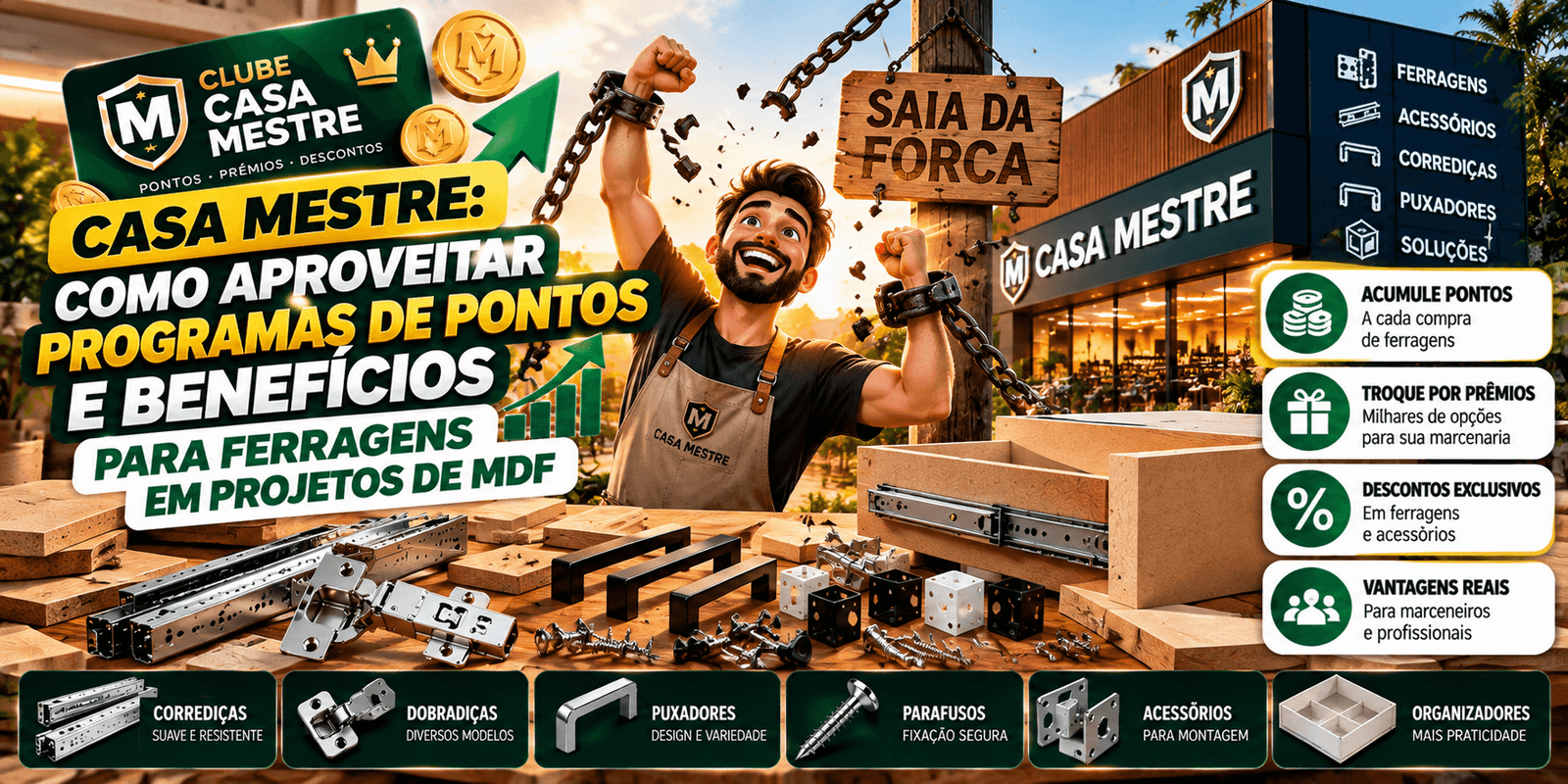Casa Mestre: Como Aproveitar Programas de Pontos e Benefícios para Ferragens em Projetos de MDF