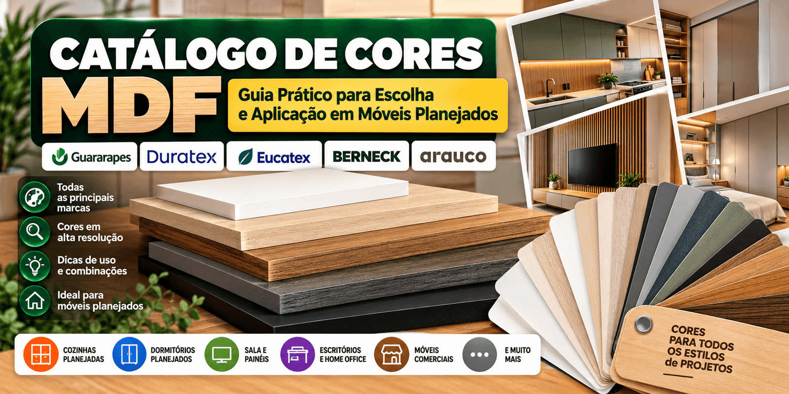 Catálogo de Cores MDF: Guia Prático para Escolha e Aplicação em Móveis Planejados