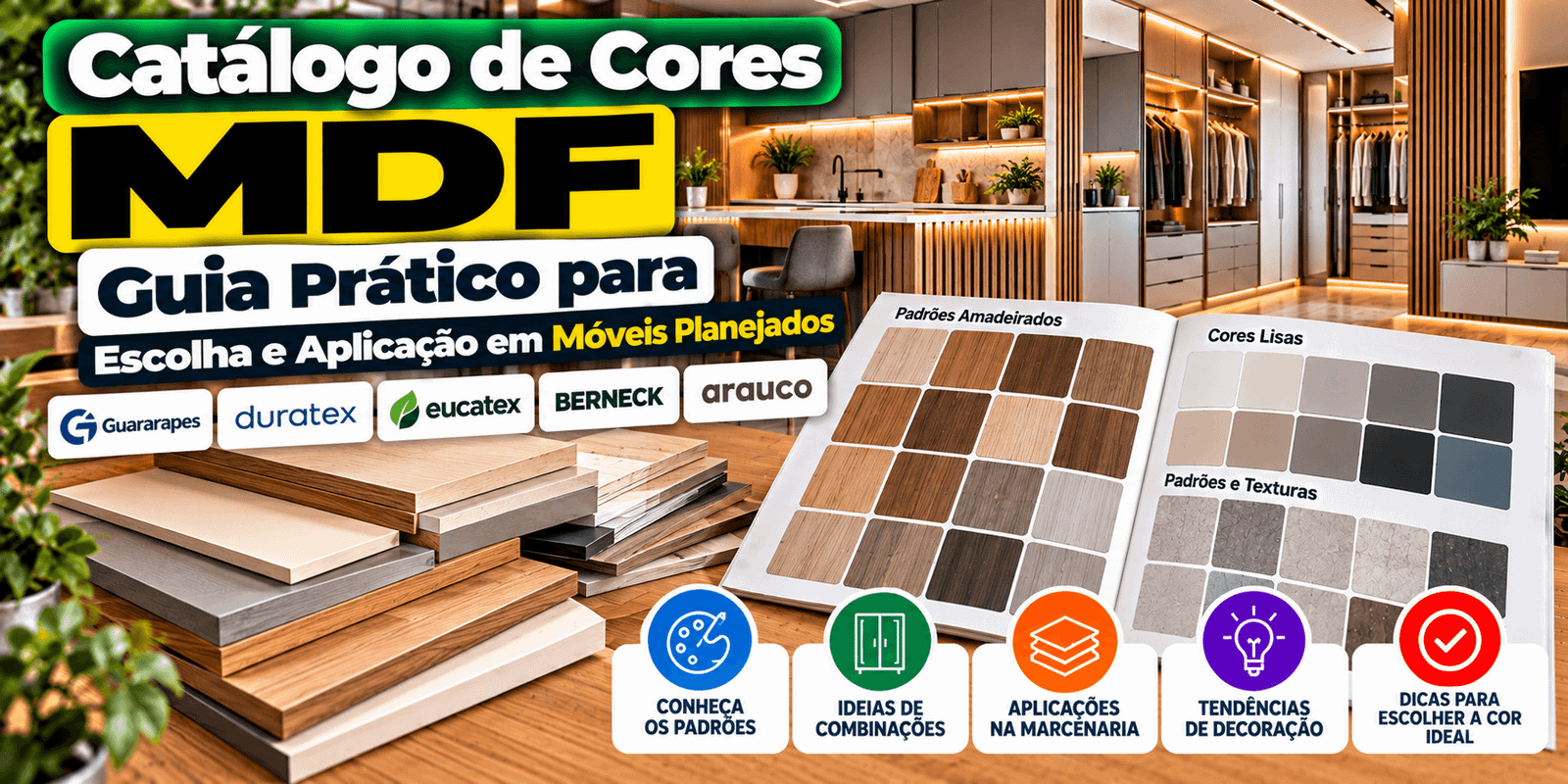 Catálogo de Cores MDF: Guia Prático para Escolha e Aplicação em Móveis Planejados