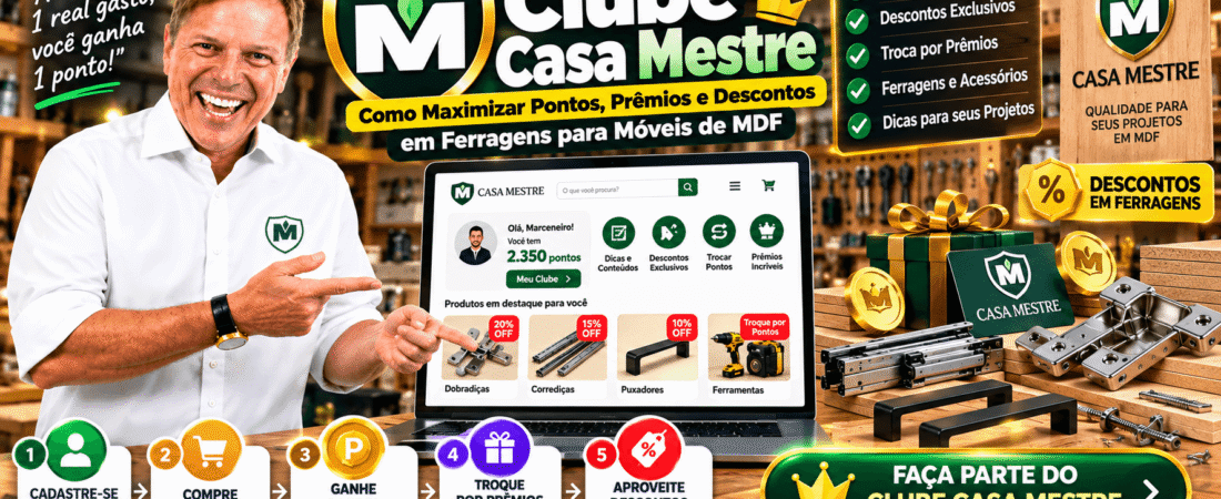 Como Aproveitar Pontos e Recompensas do Clube Casa Mestre