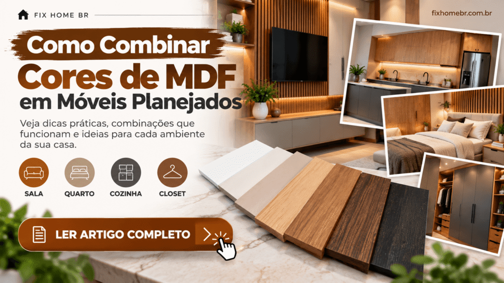 Como combinar cores de MDF em móveis planejados