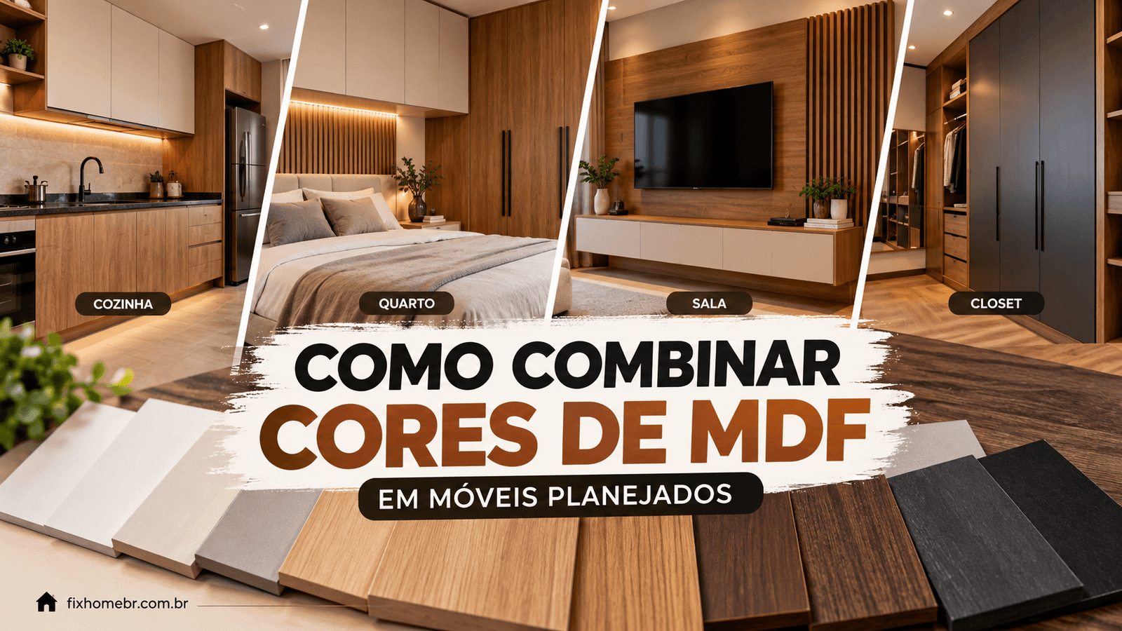 Como Combinar Cores de MDF em Móveis Planejados