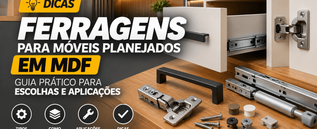 Ferragens para Móveis Planejados em MDF: Guia Prático para Escolhas e Aplicações