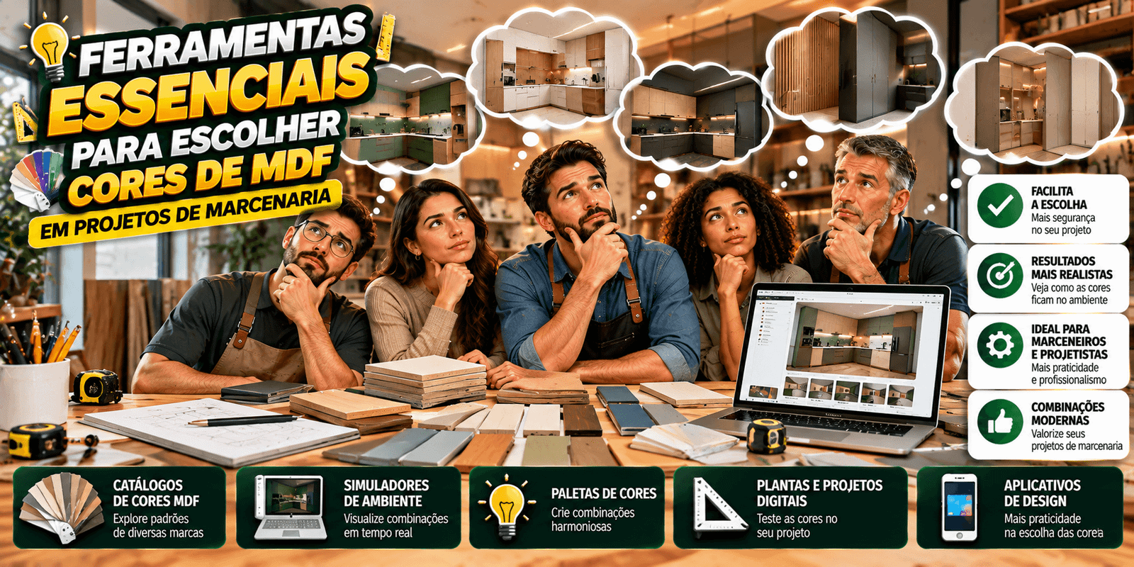 Ferramentas Essenciais para Escolher Cores de MDF em Projetos de Marcenaria