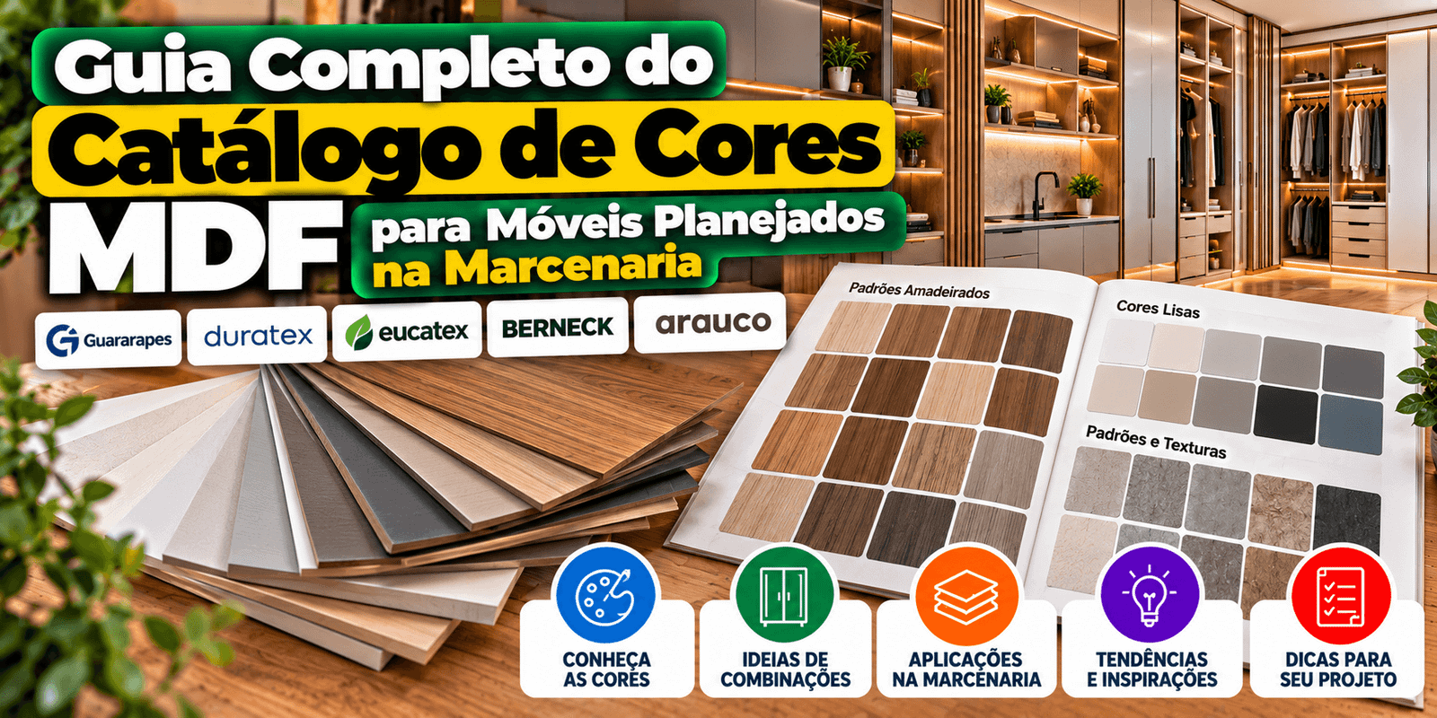 Guia Completo do Catálogo de Cores MDF para Móveis Planejados