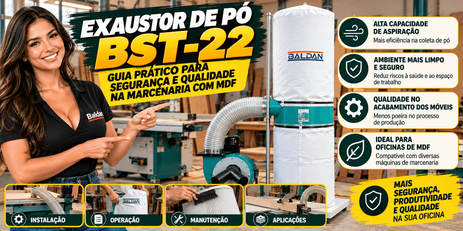 Exaustor de Pó BST-22: Guia Prático para Segurança e Qualidade na Marcenaria com MDF
