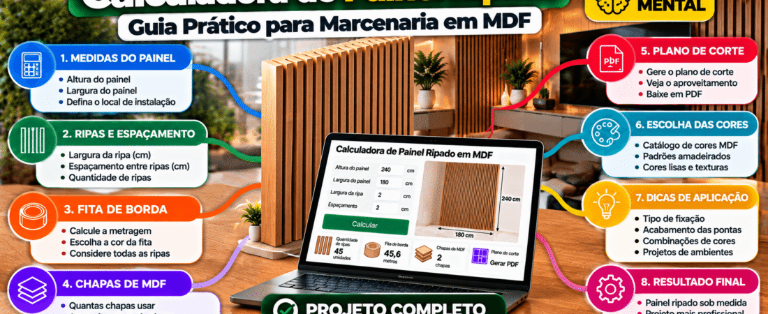 Calculadora de Painel Ripado: Guia Prático para Marcenaria em MDF