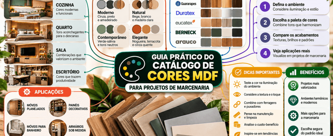 Guia Prático do Catálogo de Cores MDF para Projetos de Marcenaria