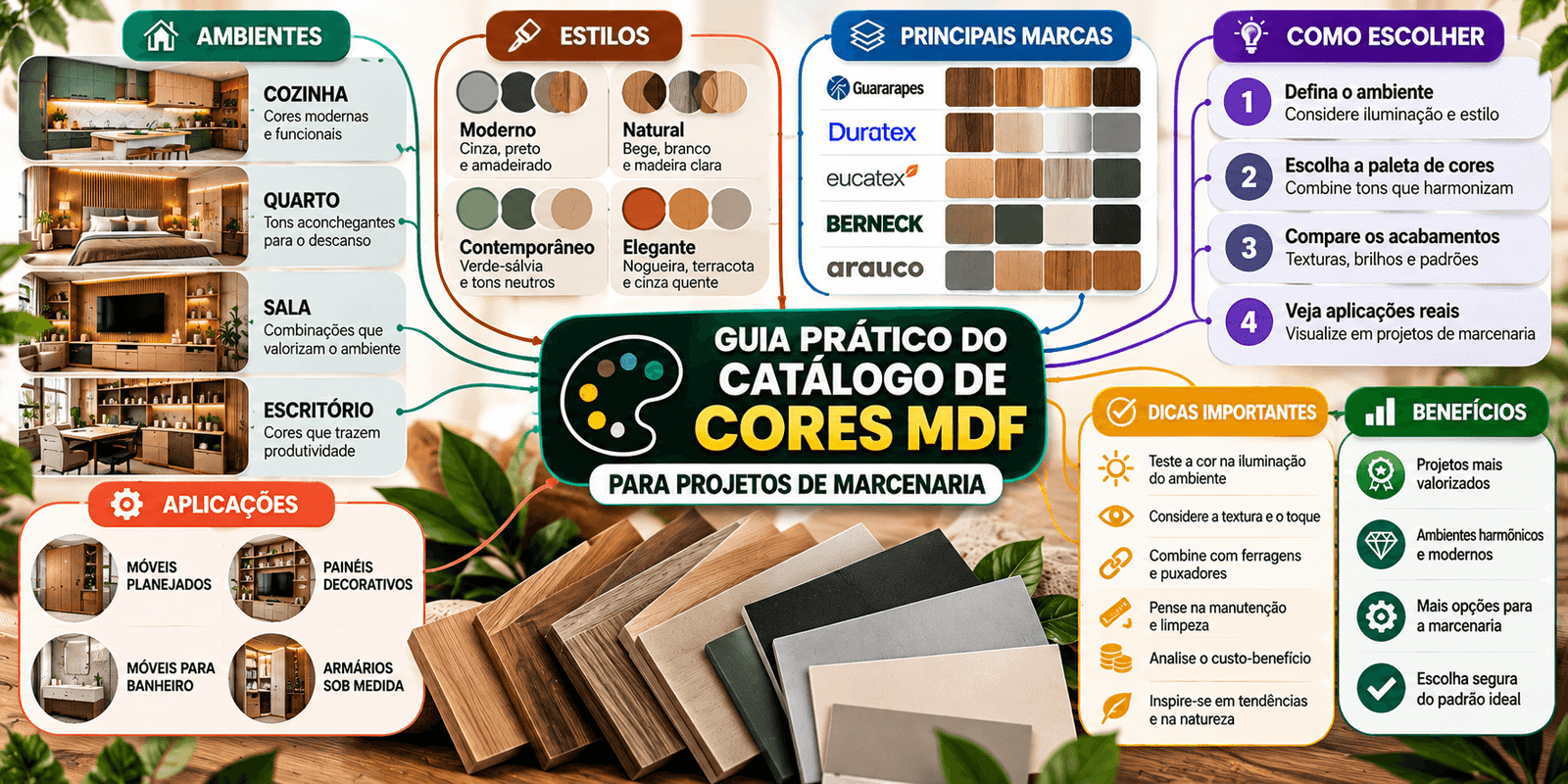 Guia Prático do Catálogo de Cores MDF para Projetos de Marcenaria
