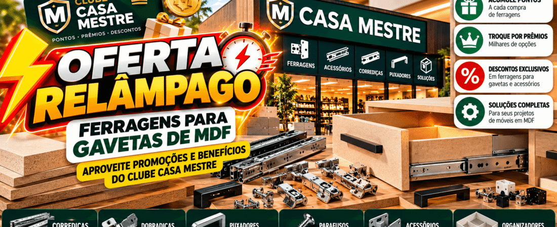 Casa Mestre: Guia Prático para Aproveitar Promoções e Benefícios em Ferragens para Gavetas de MDF