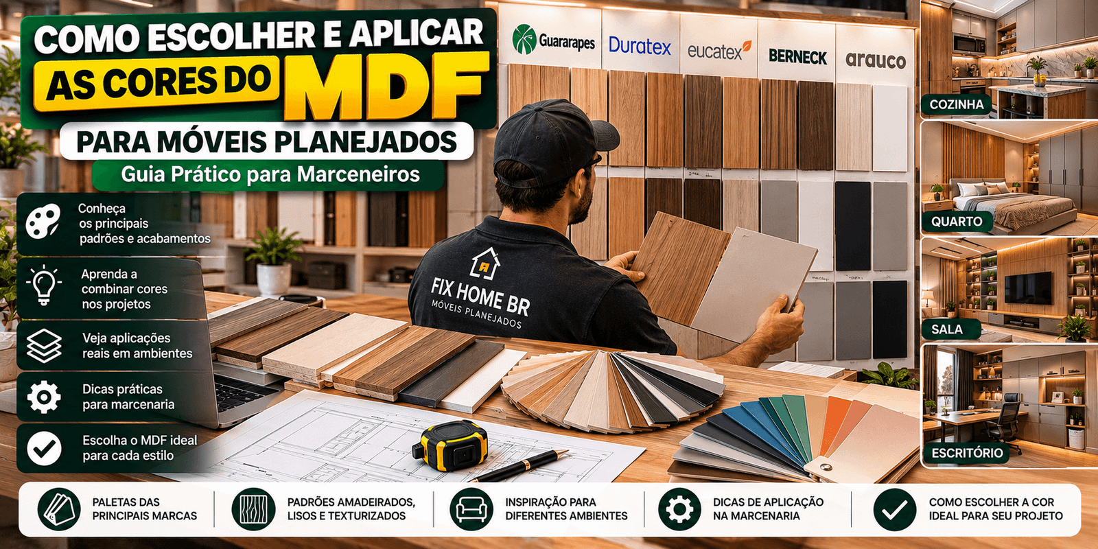 Como Escolher e Aplicar as Cores do MDF para Móveis Planejados: Guia Prático para Marceneiros