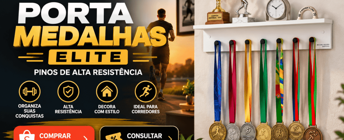 Porta Medalhas Elite: Organize Suas Medalhas de CorridaCopiar título