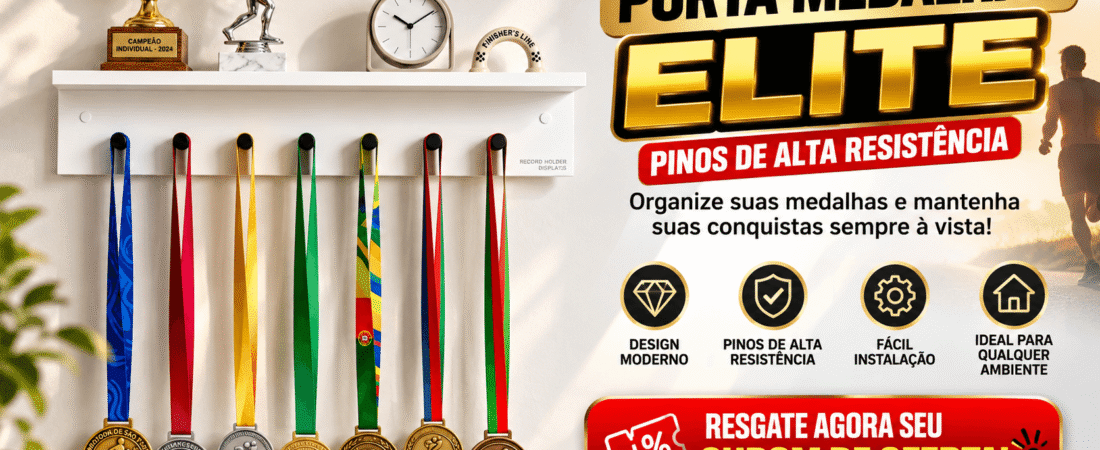 Porta Medalhas Elite – Pinos de Alta Resistência