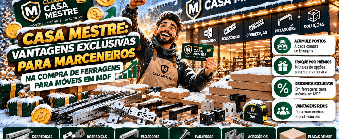 Casa Mestre: Vantagens Exclusivas para Marceneiros na Compra de Ferragens para Móveis em MDF