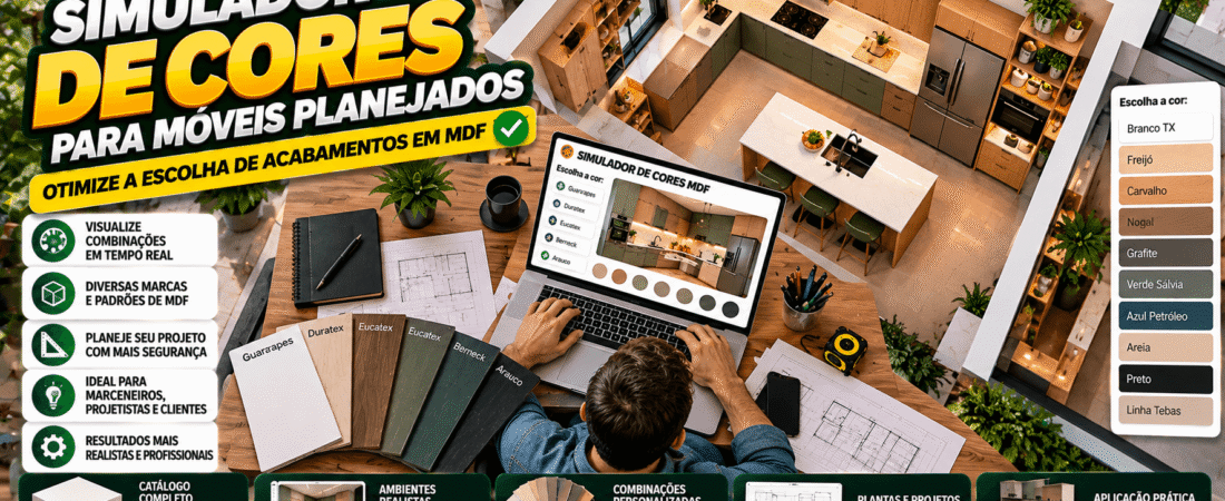 Simulador de Cores para Móveis Planejados: Otimize a Escolha de Acabamentos em MDF