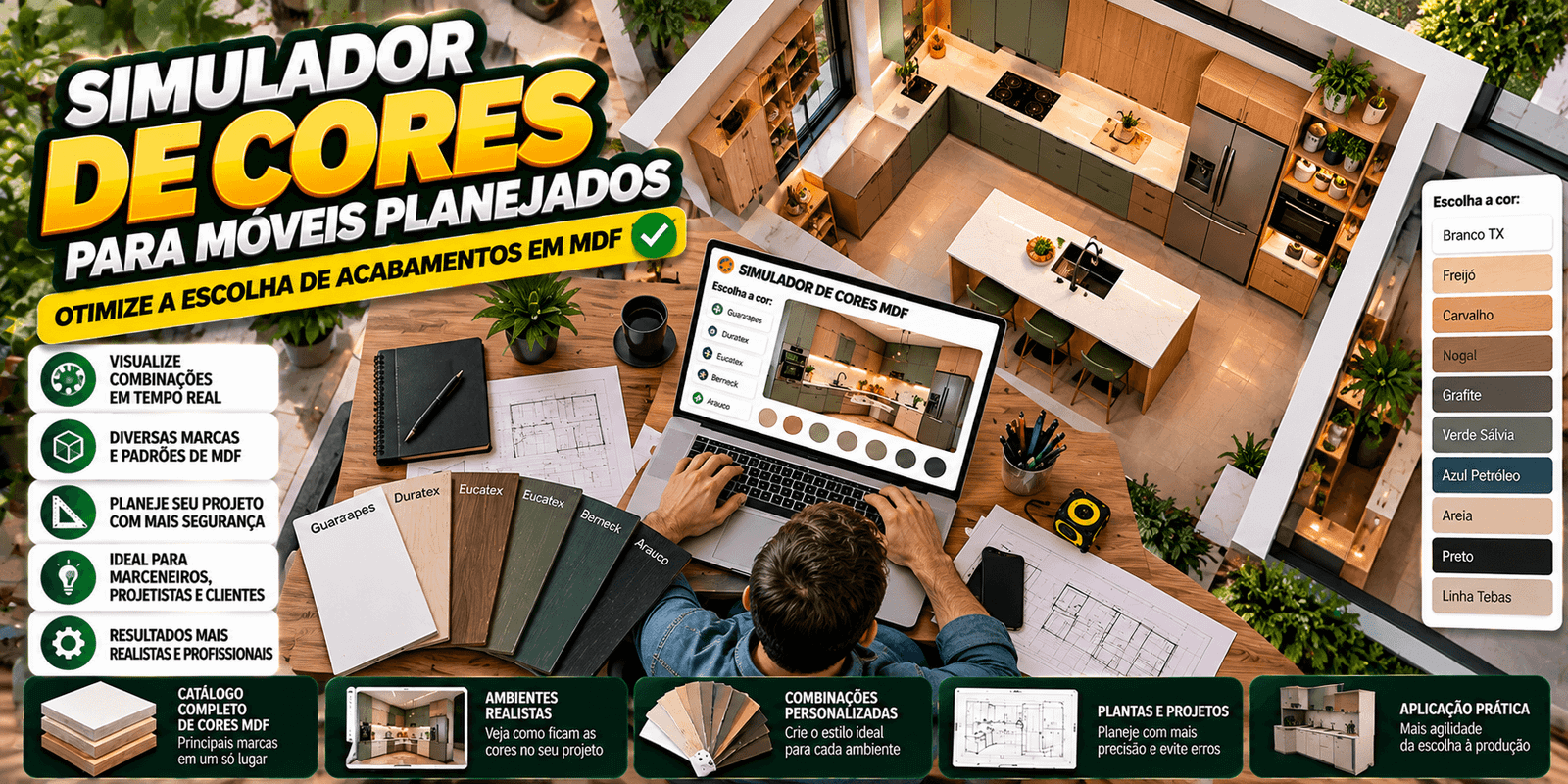 Simulador de Cores para Móveis Planejados: Otimize a Escolha de Acabamentos em MDF